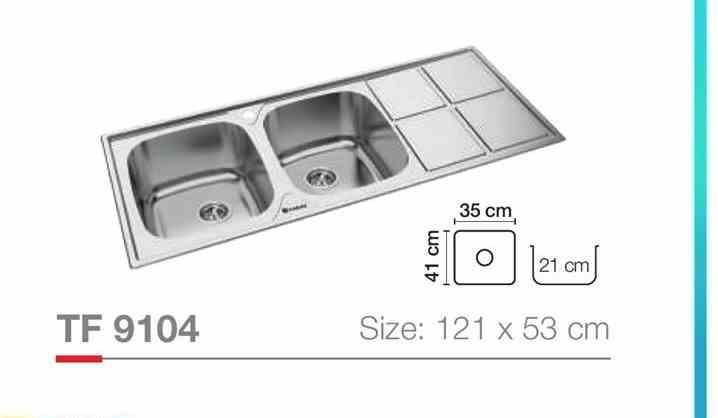 سینک ظرفشویی تابان مدل TF 9104 لگن چپ