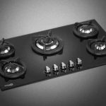 اجاق گاز رومیزی 5 شعله شیشه سیندژ پیچ قارچی پلوپز وسط