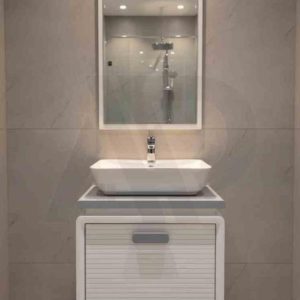 سنگ گاتریا مستطیل کابینت بامبو 60 سفید طوسی