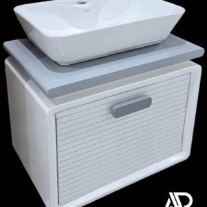 سنگ گاتریا مستطیل کابینت بامبو 60 سفید طوسی