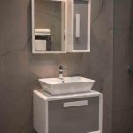 سنگ گاتریا مستطیل کابینت اینفینیتی سفید طوسی