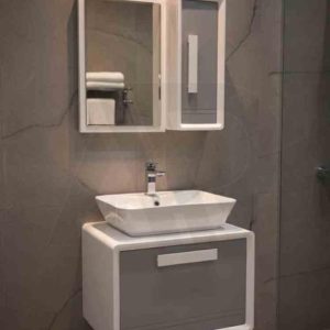 سنگ گاتریا مستطیل کابینت اینفینیتی سفید طوسی