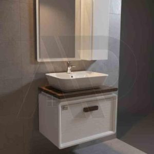 سنگ گاتریا مستطیل کابینت بامبو 60 سفید طرح چوب