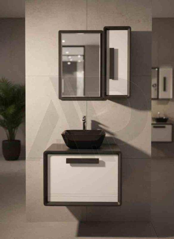 سنگ گاتریا مستطیل کابینت اینفینیتی سفید مشکی